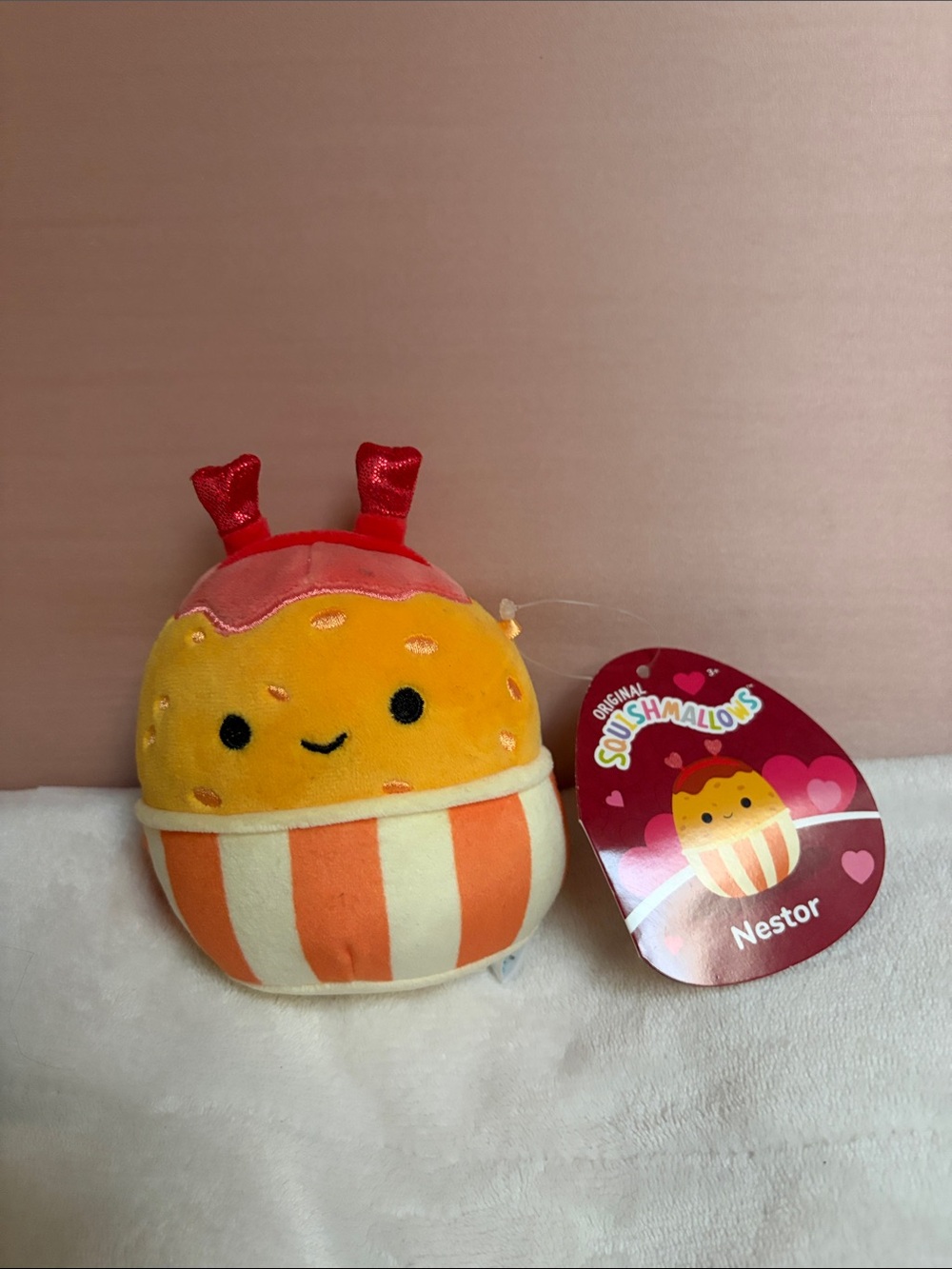 Squishmallows Nestor Orange & Red Striped Plush